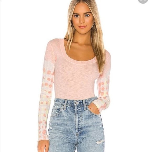Free People Tops - Free People Pink Long Sleeve Tee
